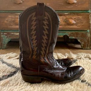 Brown Electric Eel Cowboy Boots